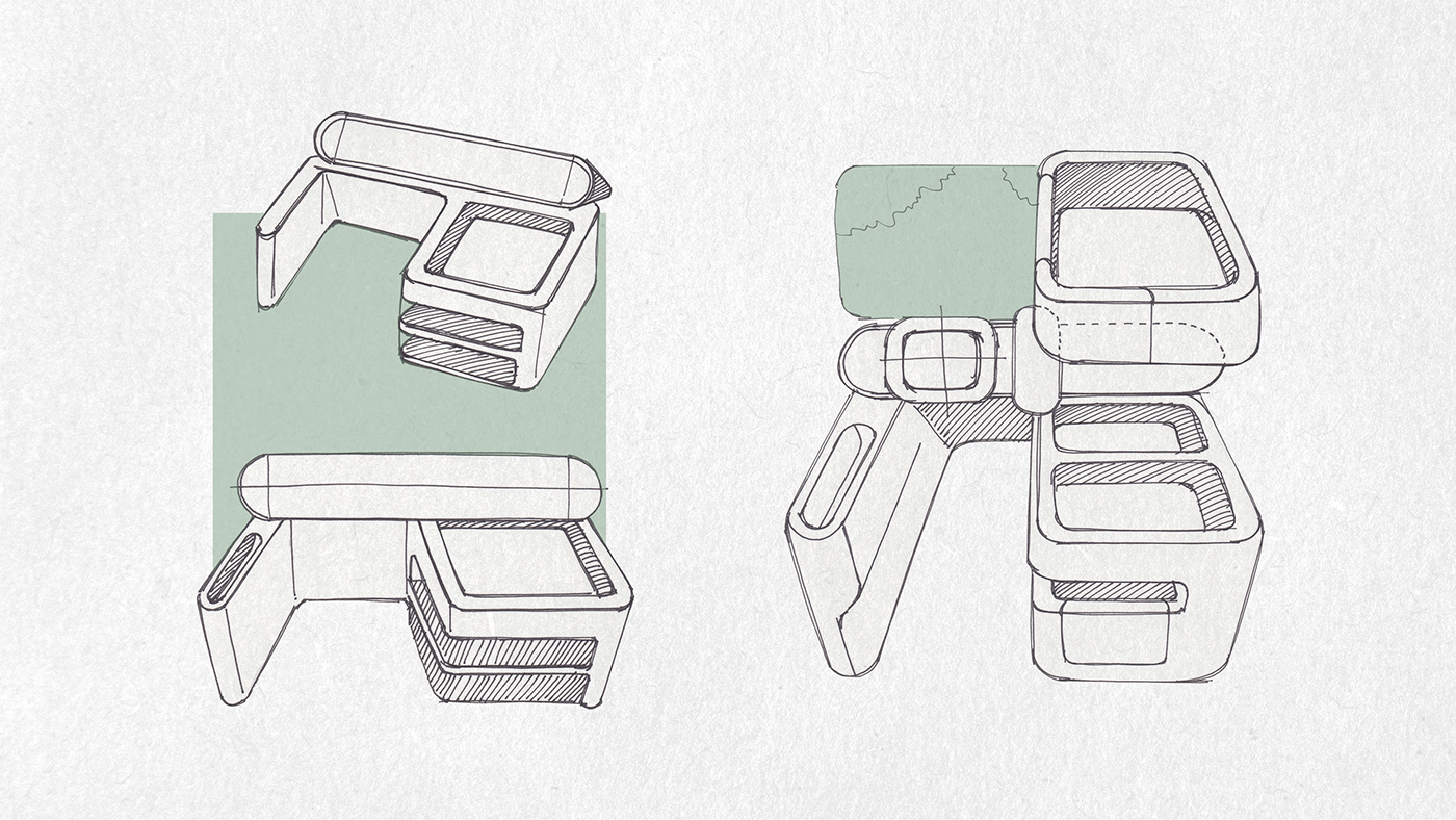 automobile，Interior，seat，Hand drawn，