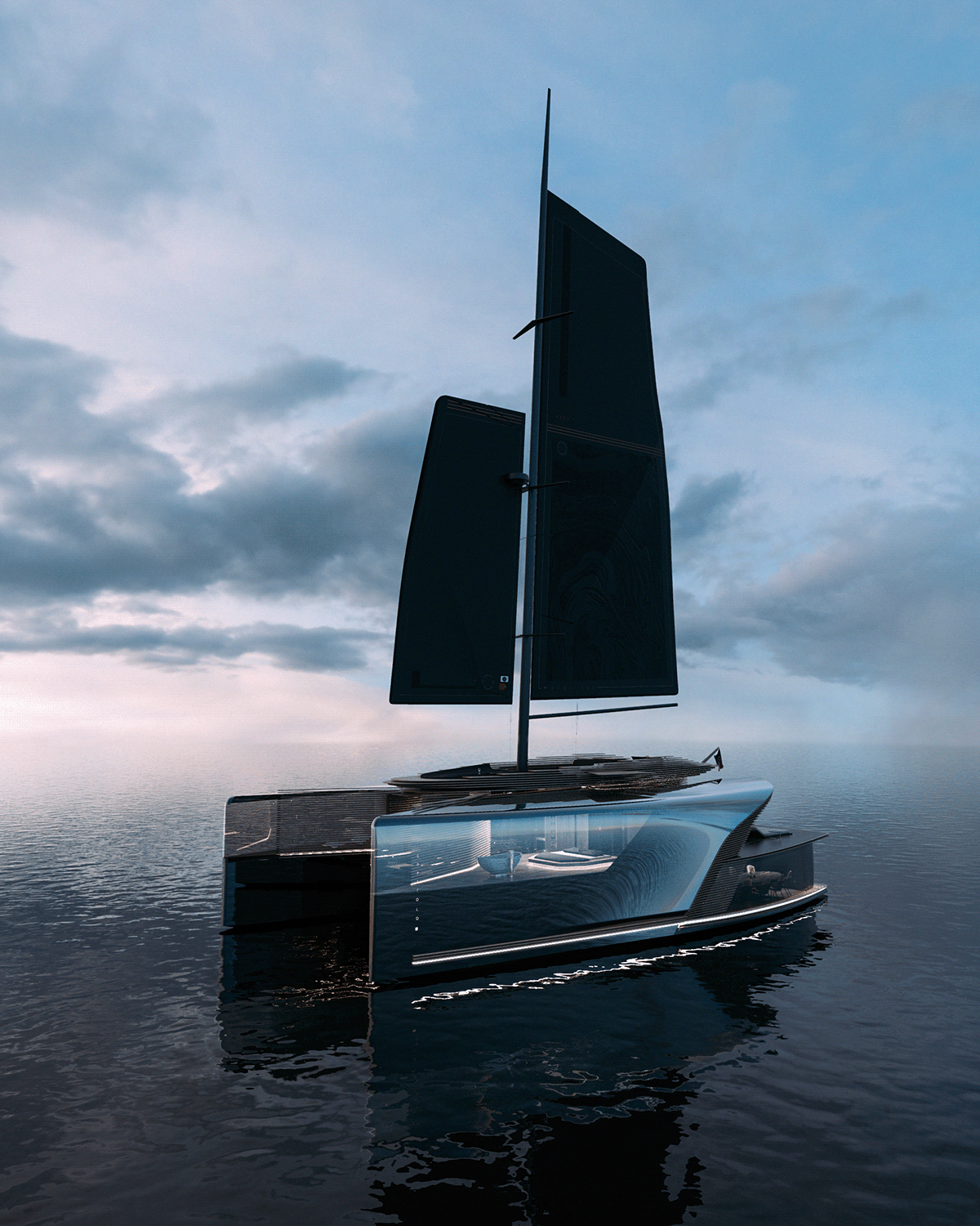 yacht，inside，cgi，Render，