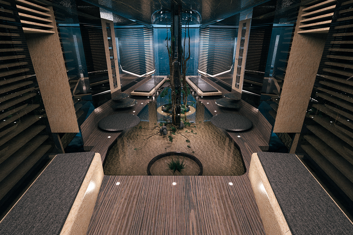 yacht，inside，cgi，Render，
