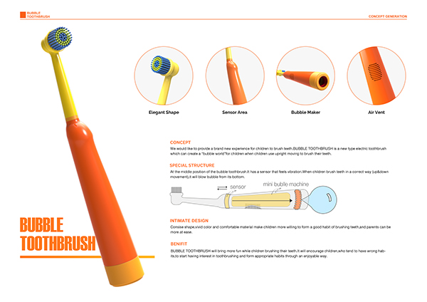 toothbrush，intelligence，Red dot award，