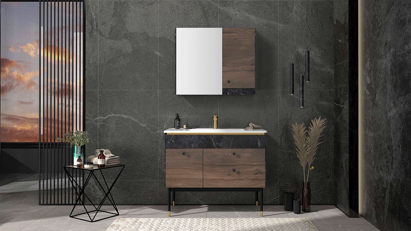 Bathroom cabinet，