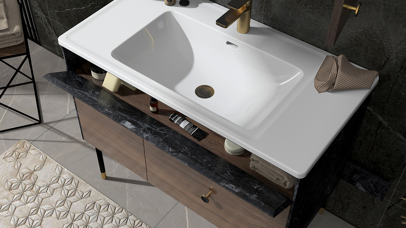 Bathroom cabinet，