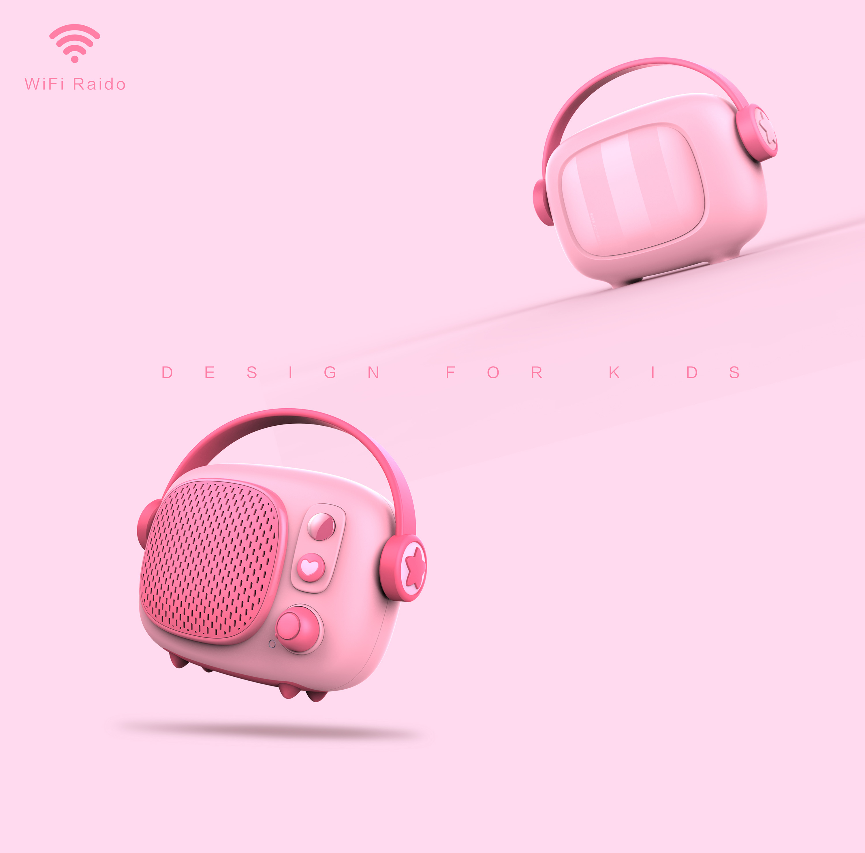 radio，Children's Radio，WiFi radio，Intelligent Electronics，Shangshan industrial design，