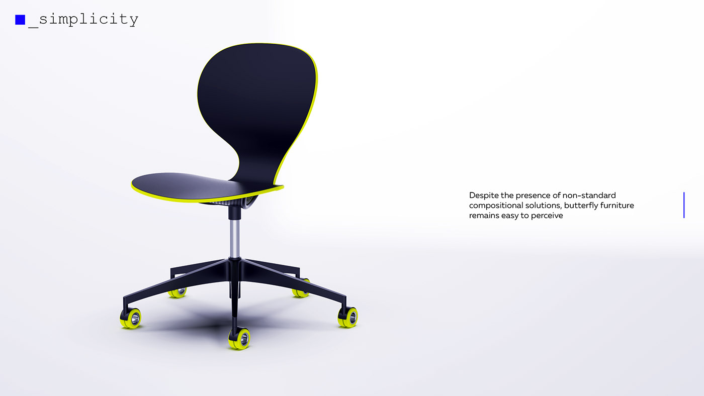 chair，yellow，concept，butterfly，