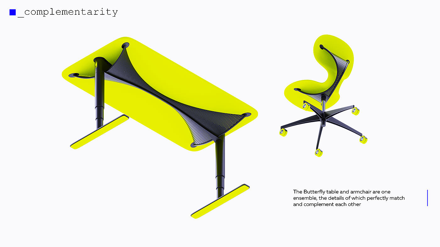 chair，yellow，concept，butterfly，