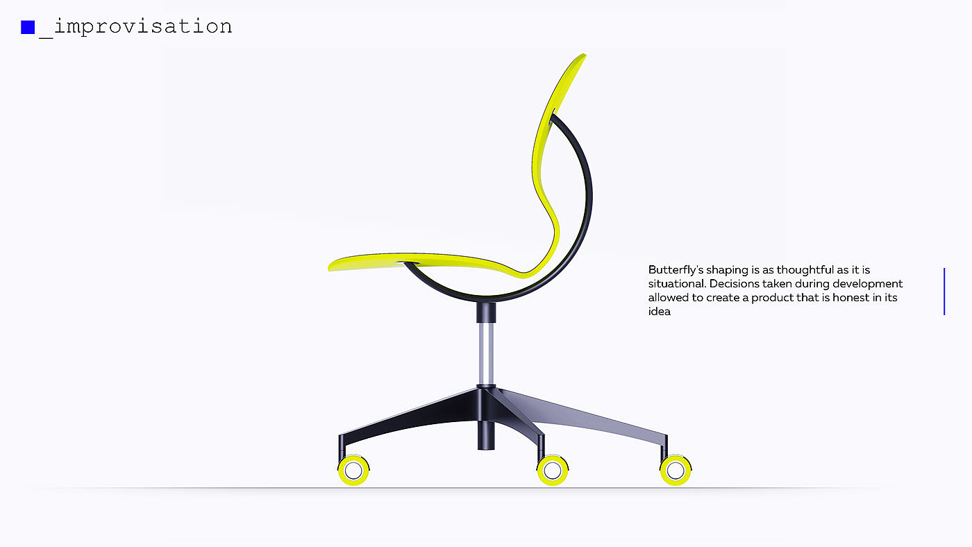 椅子，黄色，概念，蝴蝶，