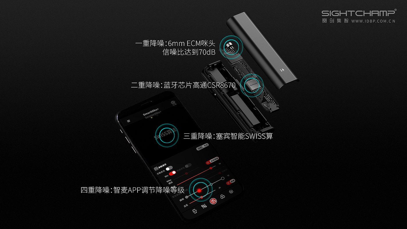 Intelligent device，Digital electronics，Microphone，wireless microphone ，Saichuang Jizhi，Sai Chuang design，