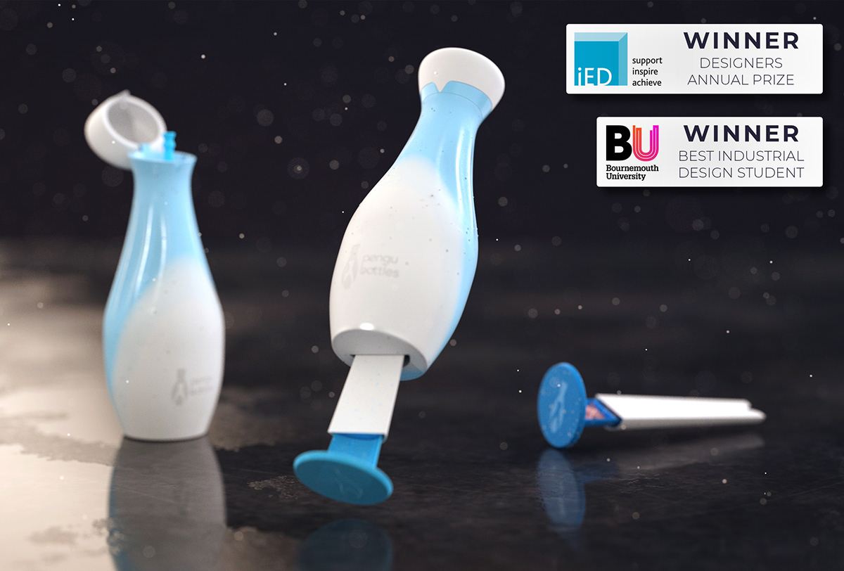 Water bottle，Storage of drugs，Pengu，Portable，Provincial space，