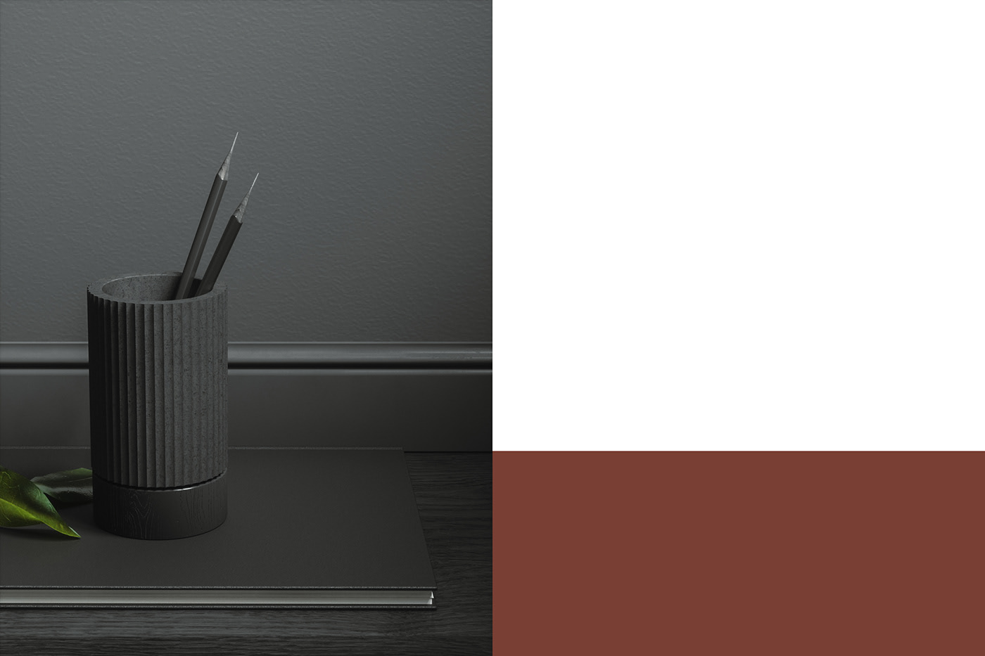 ceramics，concrete，Functionality，Home office portfolio，pen container，