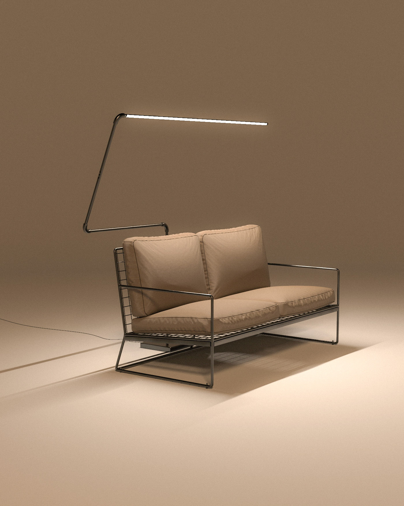 Floor lamp，Contact，innovate，Long type，rotate，