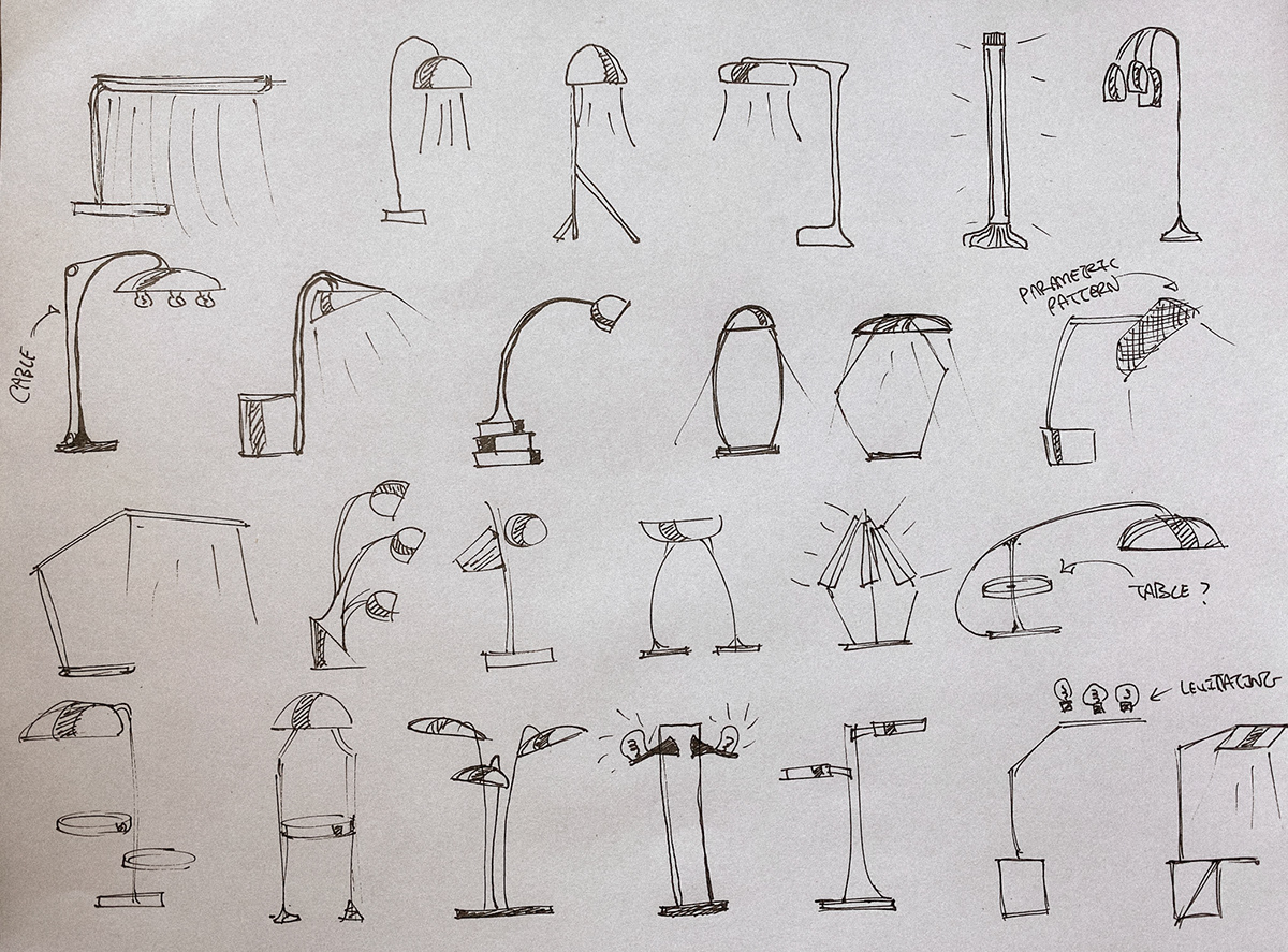 Floor lamp，Contact，innovate，Long type，rotate，