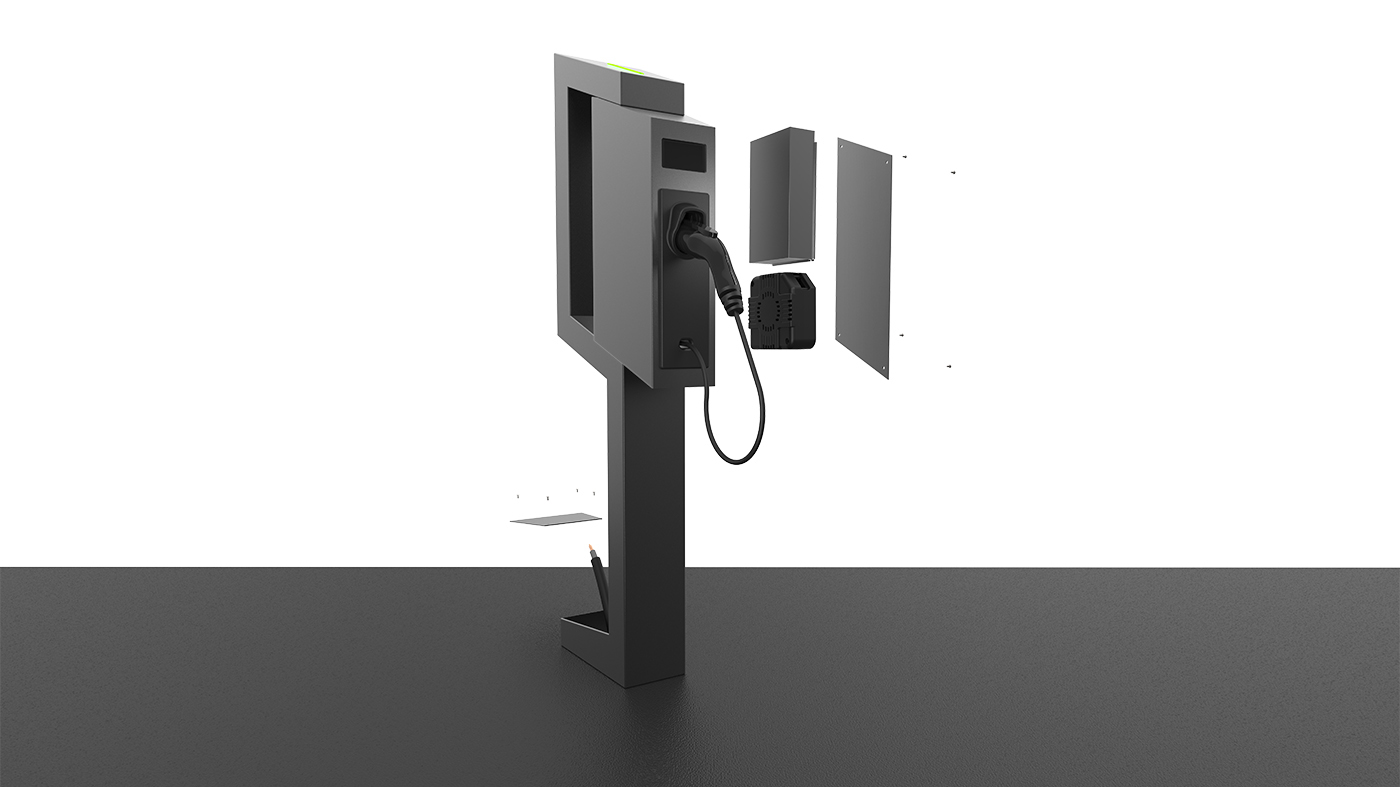 Charging station，electric vehicle，Wall mounted，