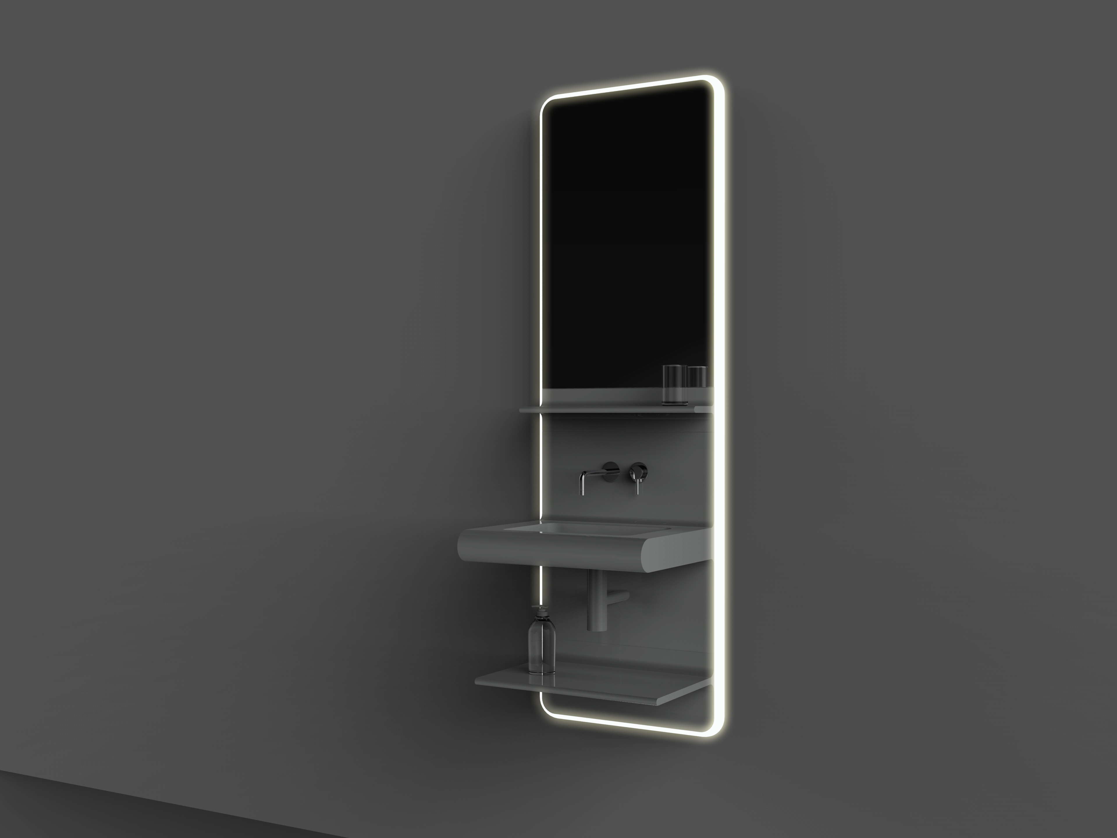 Bathroom cabinet，integrated，