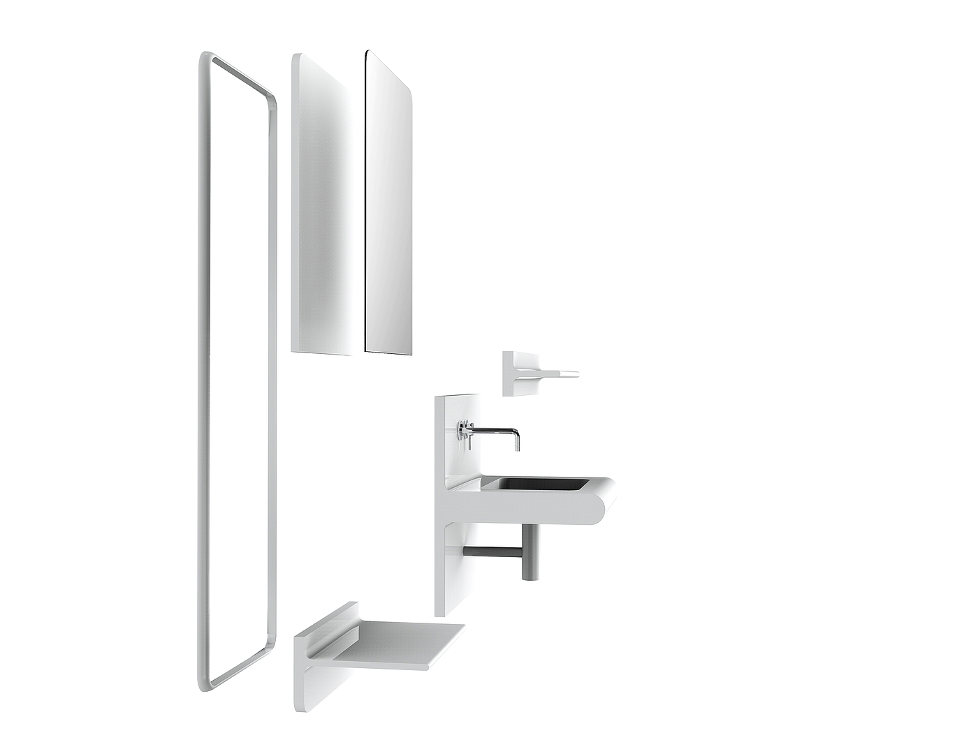 Bathroom cabinet，integrated，