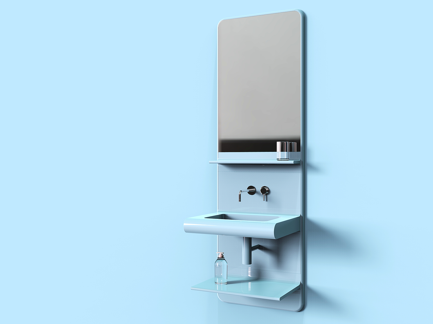 Bathroom cabinet，integrated，