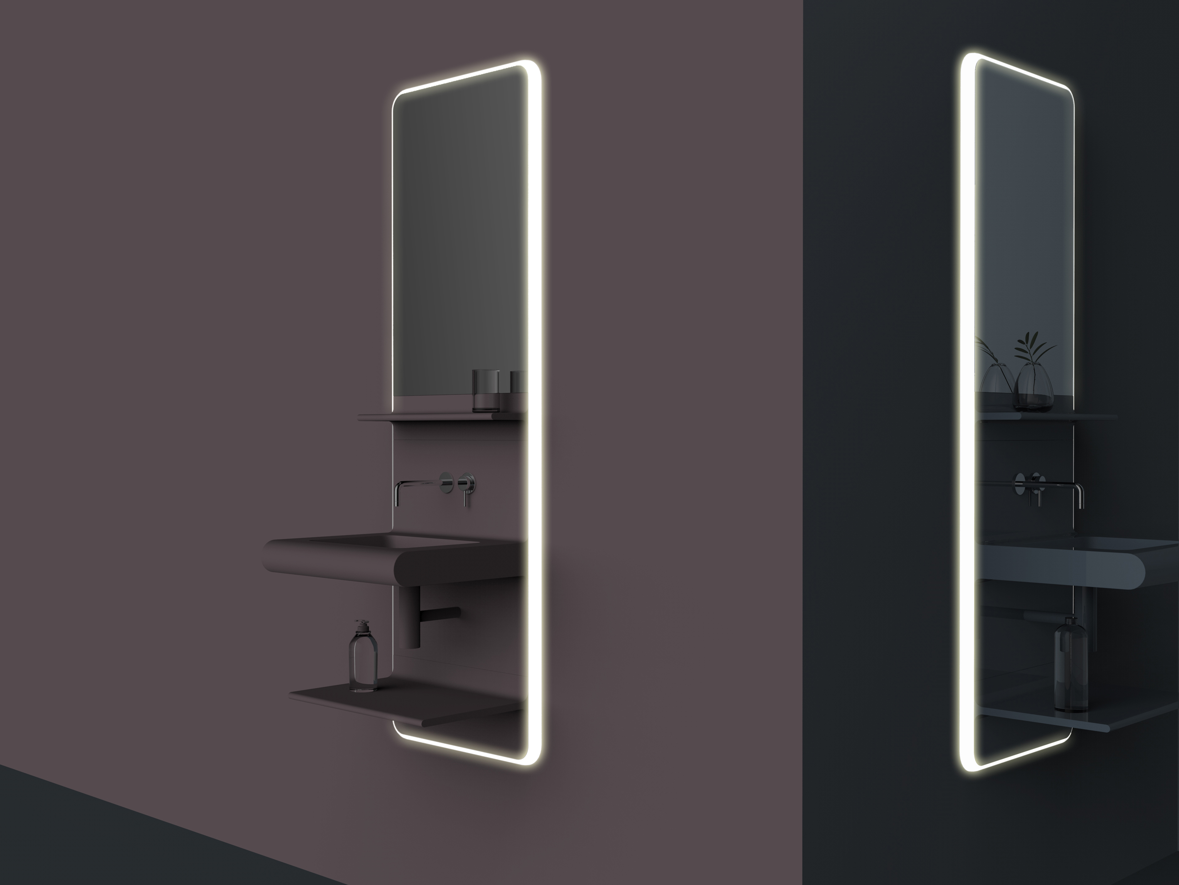 Bathroom cabinet，integrated，