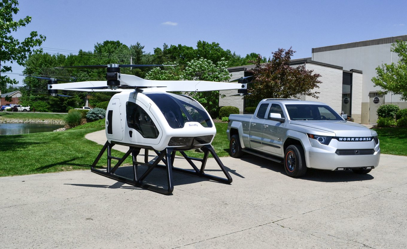 Private aircraft，Driverless，Folding wing，