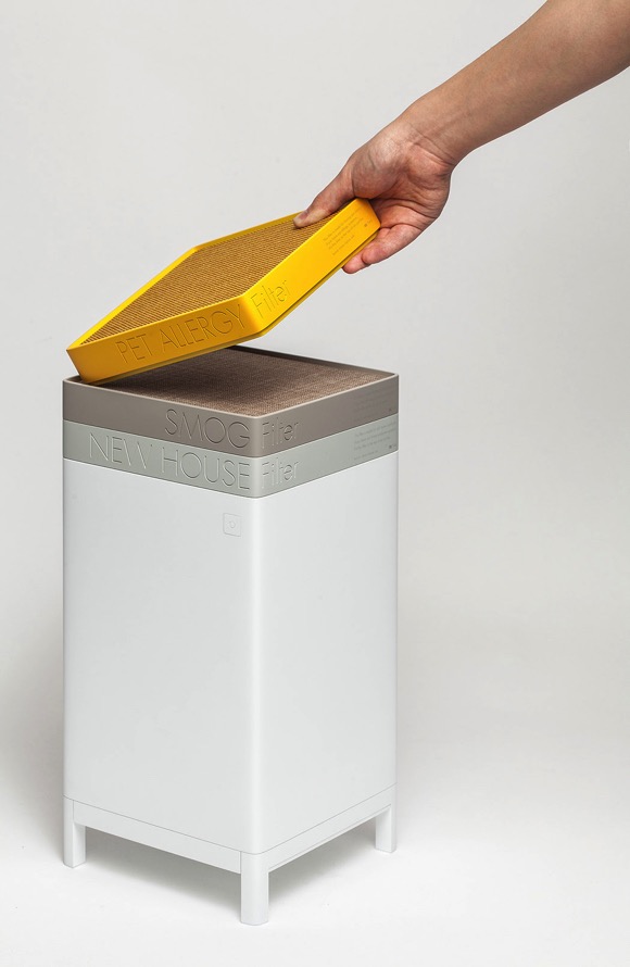 air cleaner，modularization，Plastic，white，Filter screen，