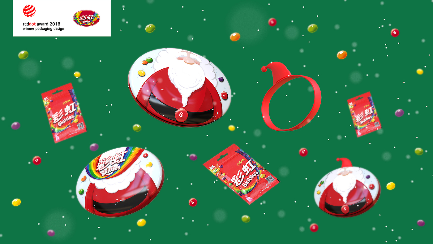Rainbow sugar，packing design，Red dot award，Shangshan industrial design，Mars Wrigley，