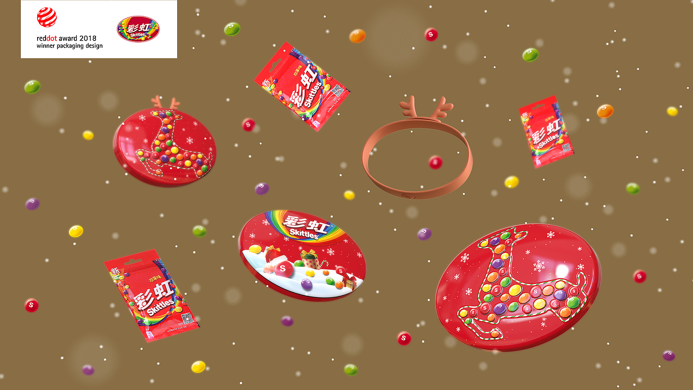 Rainbow sugar，packing design，Red dot award，Shangshan industrial design，Mars Wrigley，