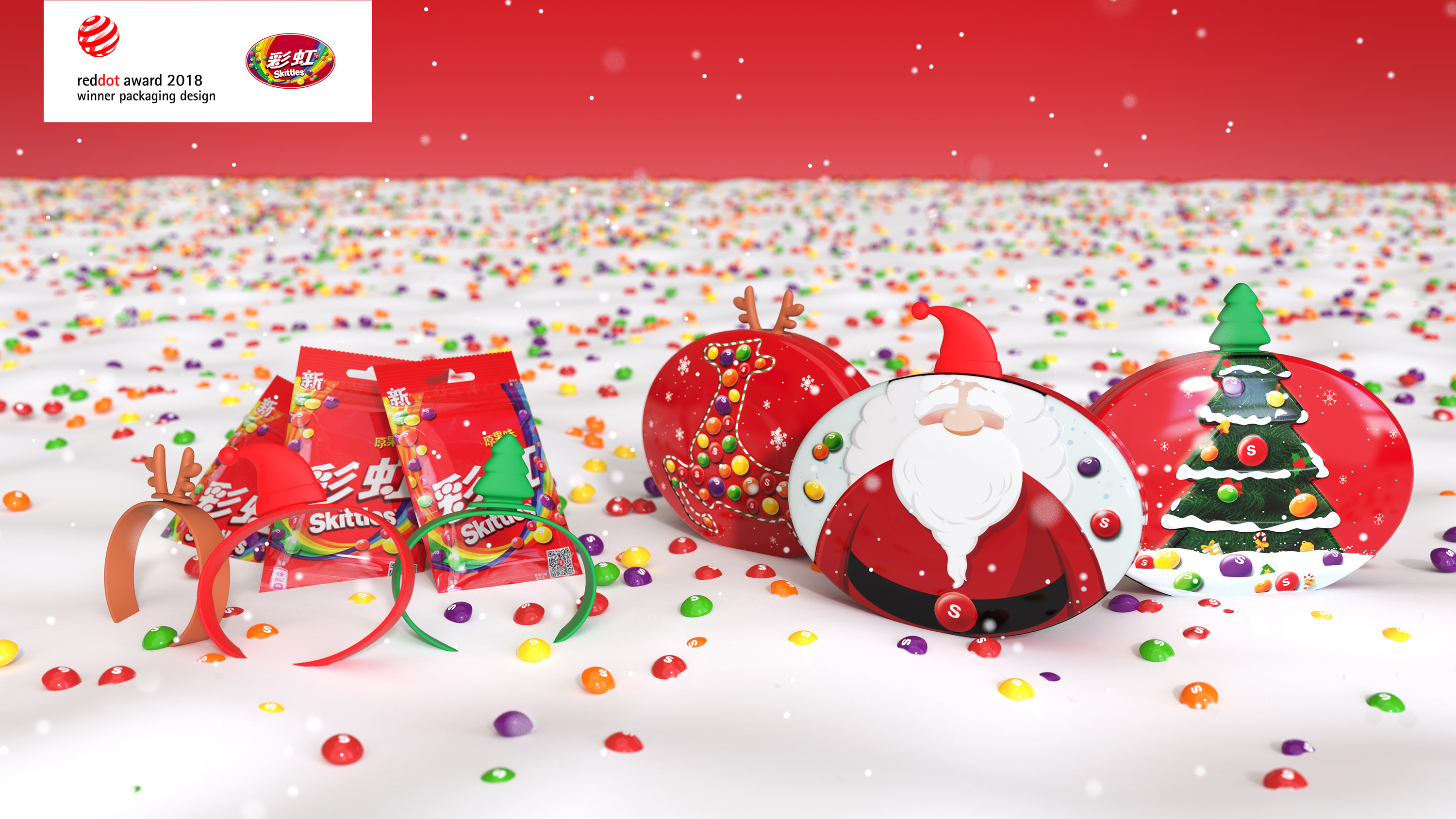 Rainbow sugar，packing design，Red dot award，Shangshan industrial design，Mars Wrigley，