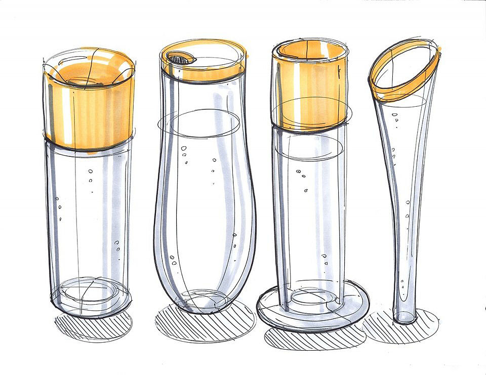 product design，marker pen，Colored lead，industrial design，Hand drawn，