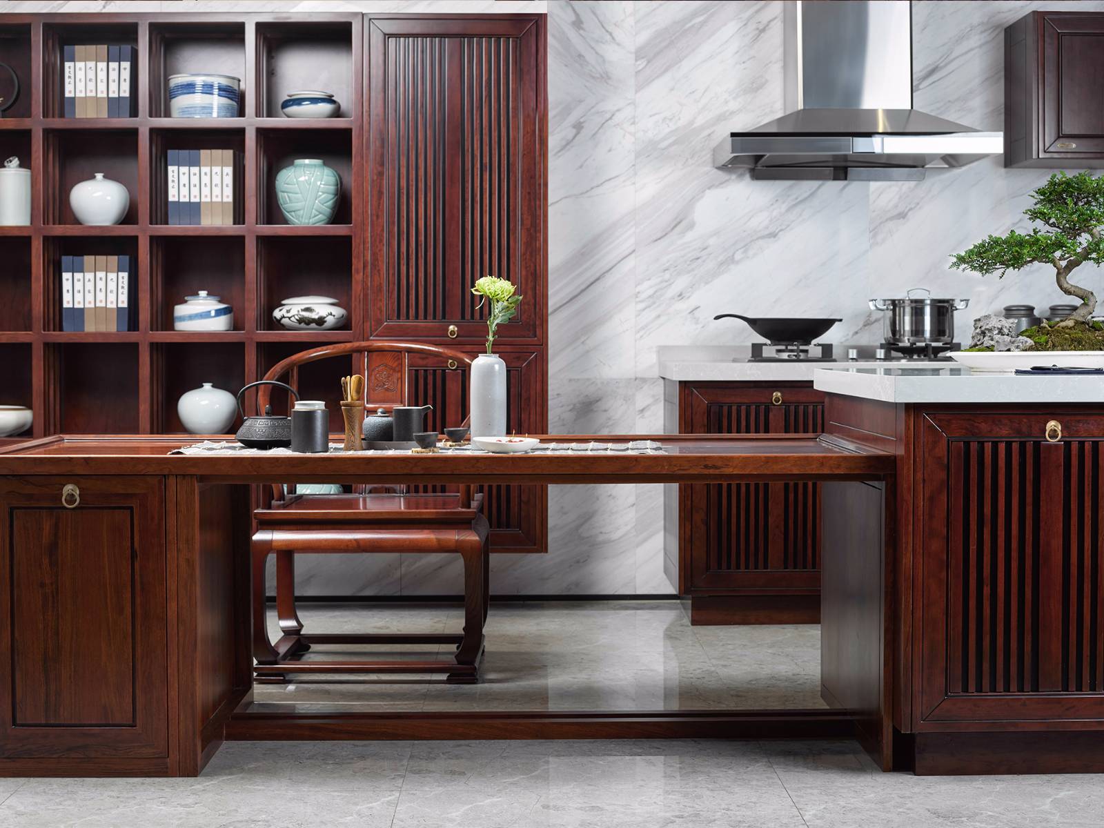 New Chinese style，kitchen，Design，furniture，Successful design competition，