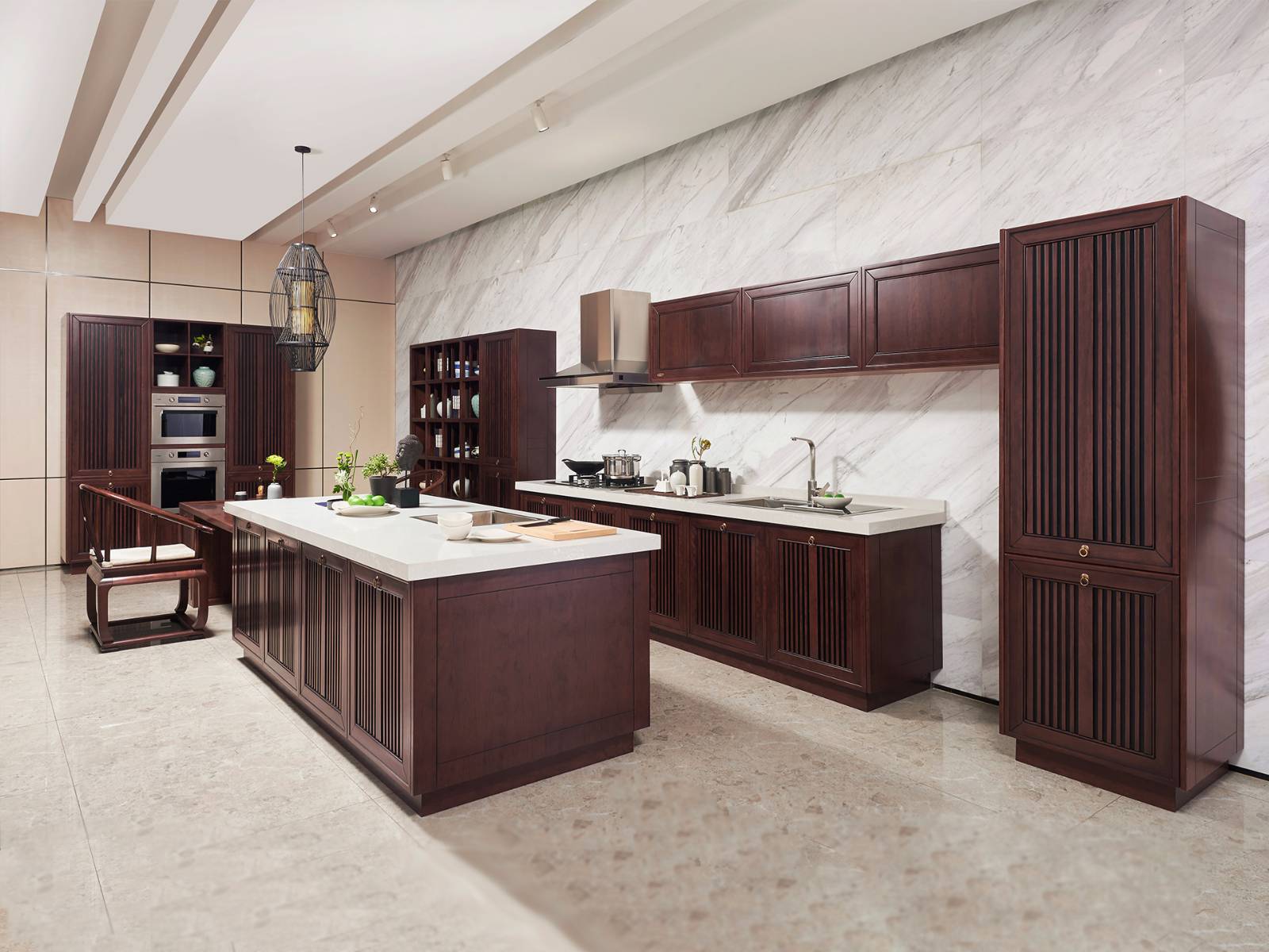 New Chinese style，kitchen，Design，furniture，Successful design competition，