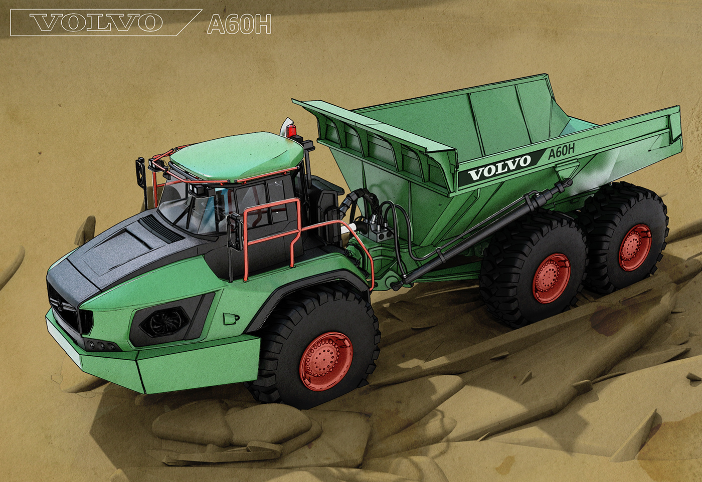 Construction equipment，Gravity sketch，vehicle，Gravity Sketch，
