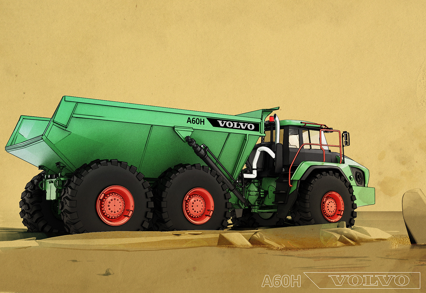 Construction equipment，Gravity sketch，vehicle，Gravity Sketch，