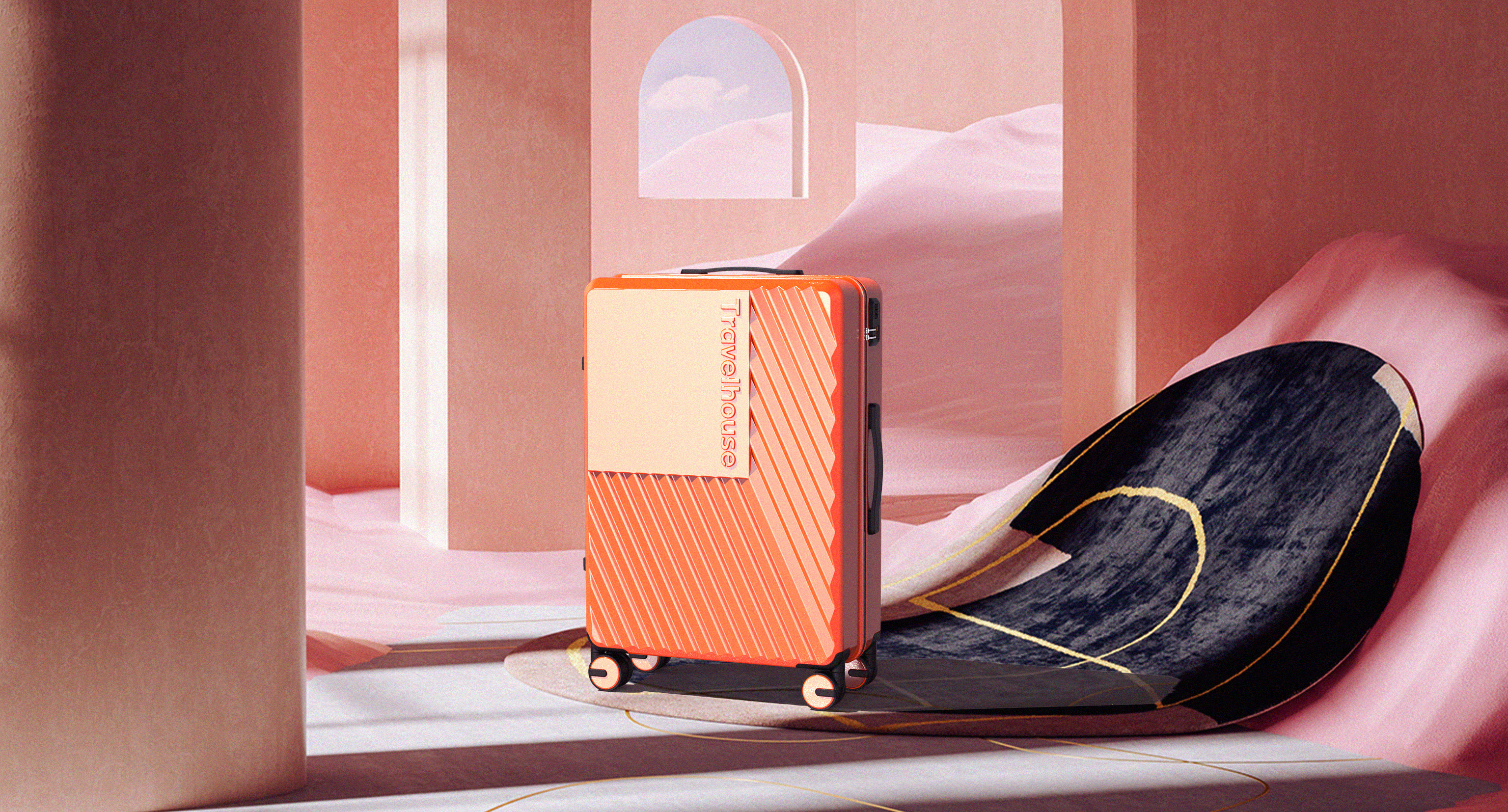 Travel, business, luggage, light and shadow, products，