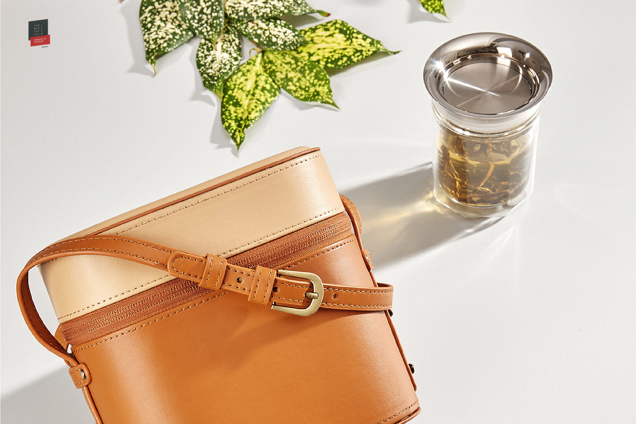 Original cultural product design，Travel tea set，Aesthetic home life experience，Portable travel tea set，Fashion accessory bag，One thing for multiple purposes，Female side hanging bag，