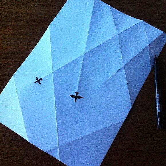 丹麦，创意，折纸撕纸，3d，