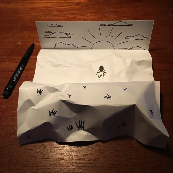 Denmark，originality，Origami tear，3d，