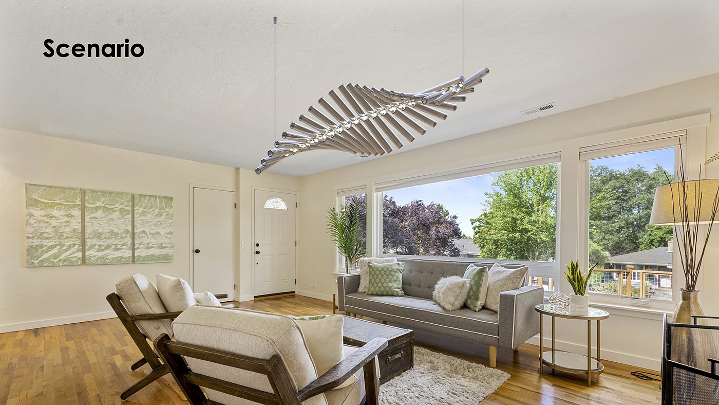 a chandelier，modularization，Metal，Glass，