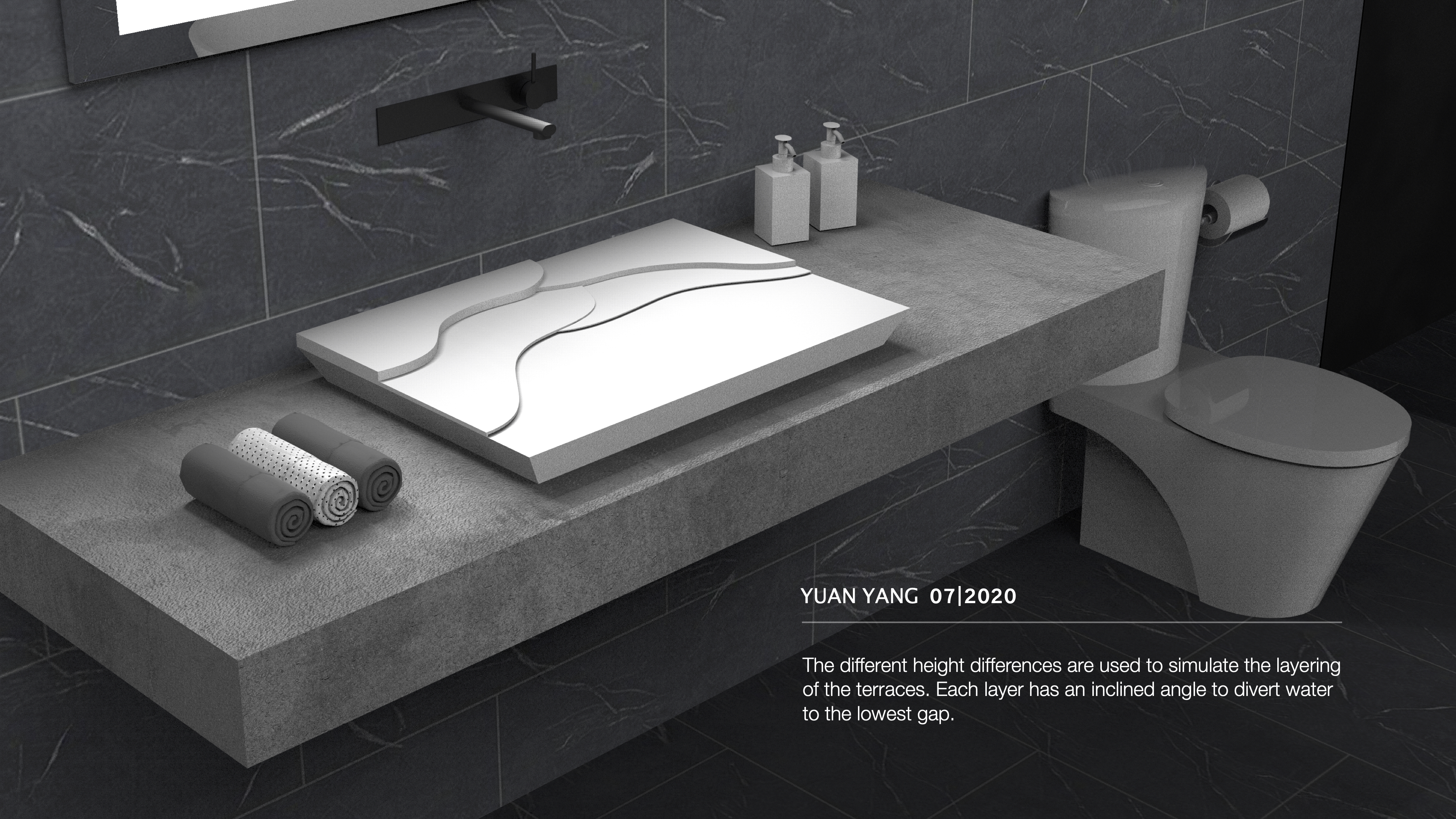 Bathroom design，modelling，hand sink，Terrace，