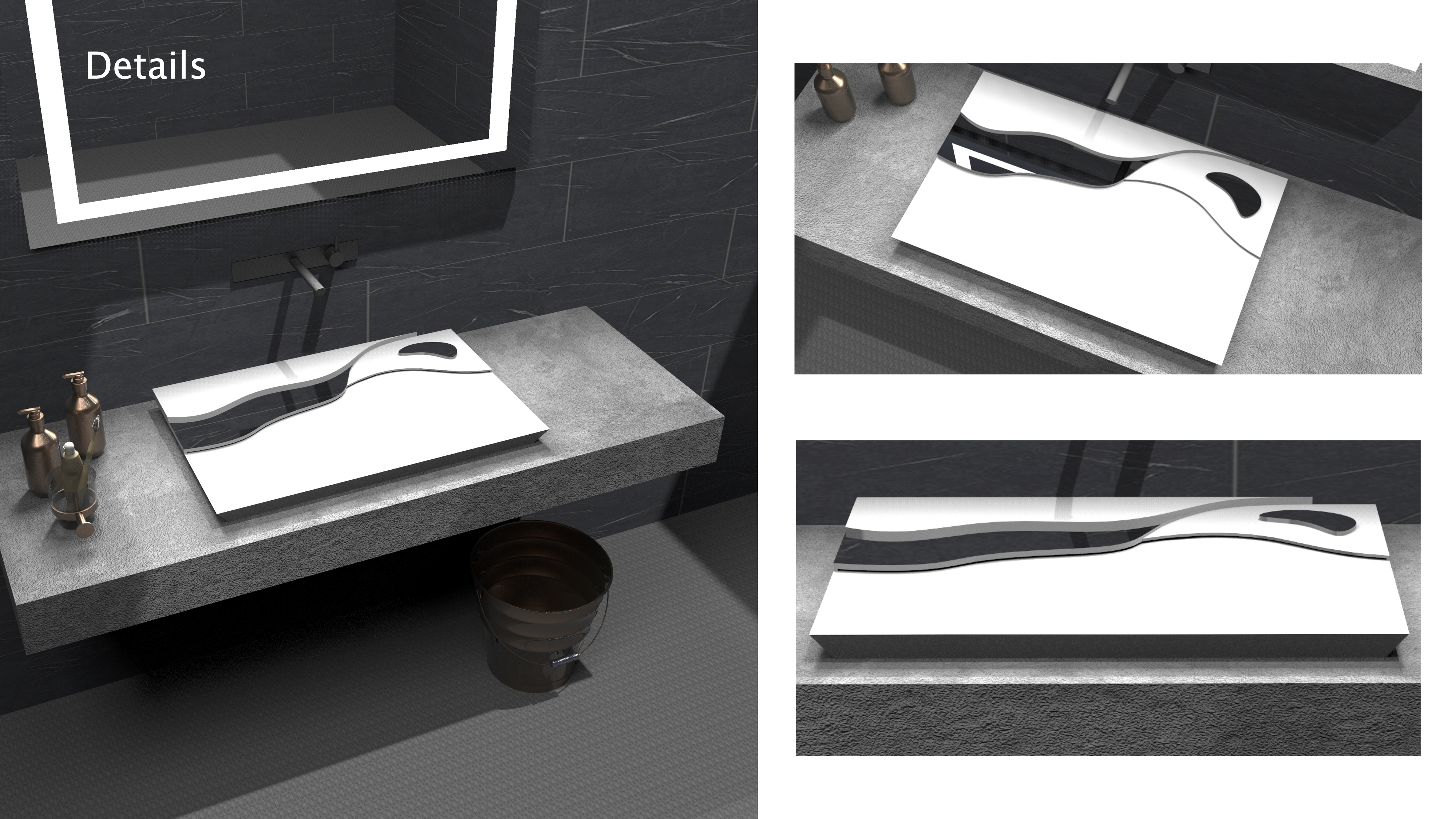 Bathroom design，modelling，hand sink，Terrace，