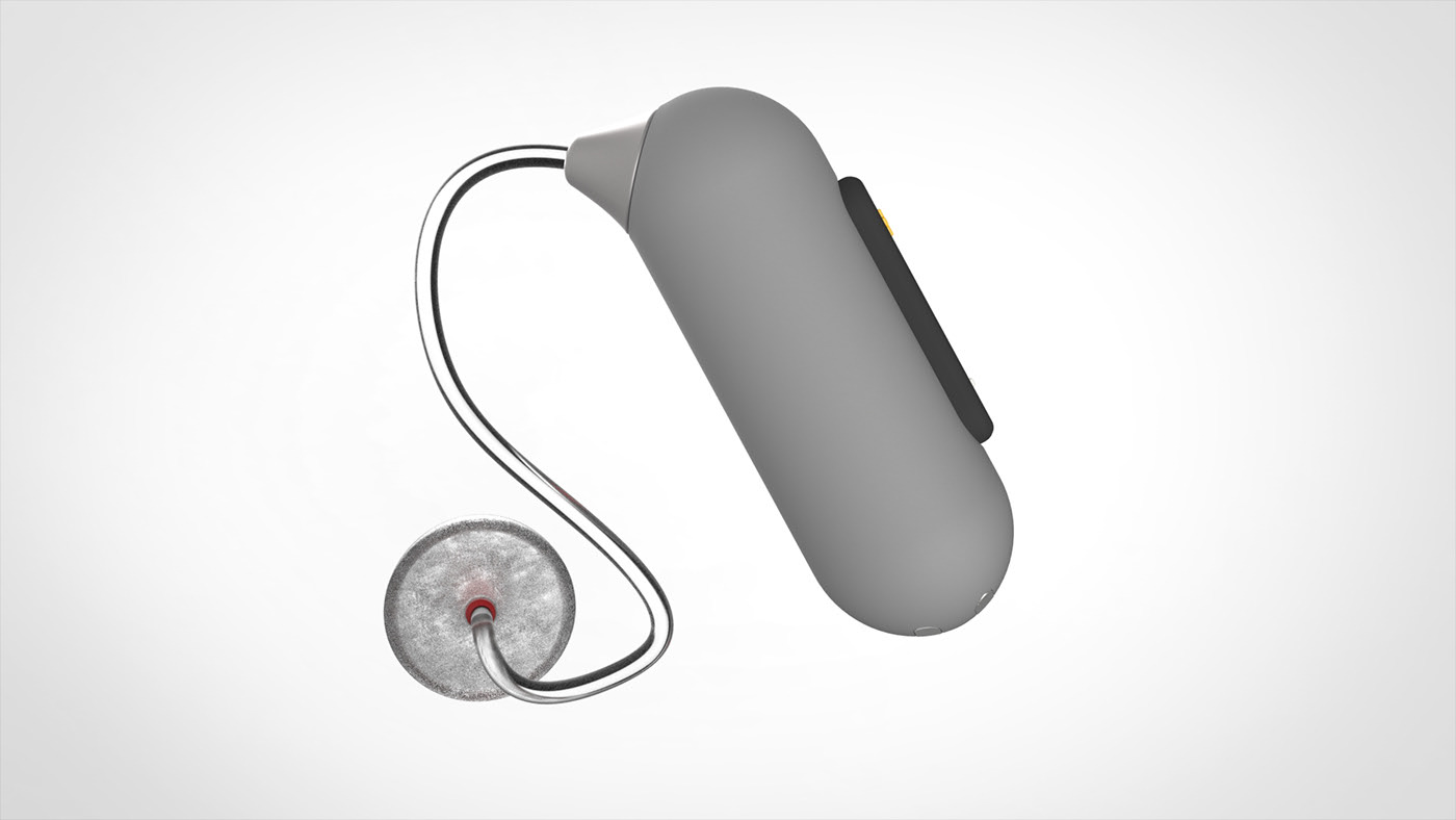 deaf-aid，concept，Hand drawn，Render，modelling，