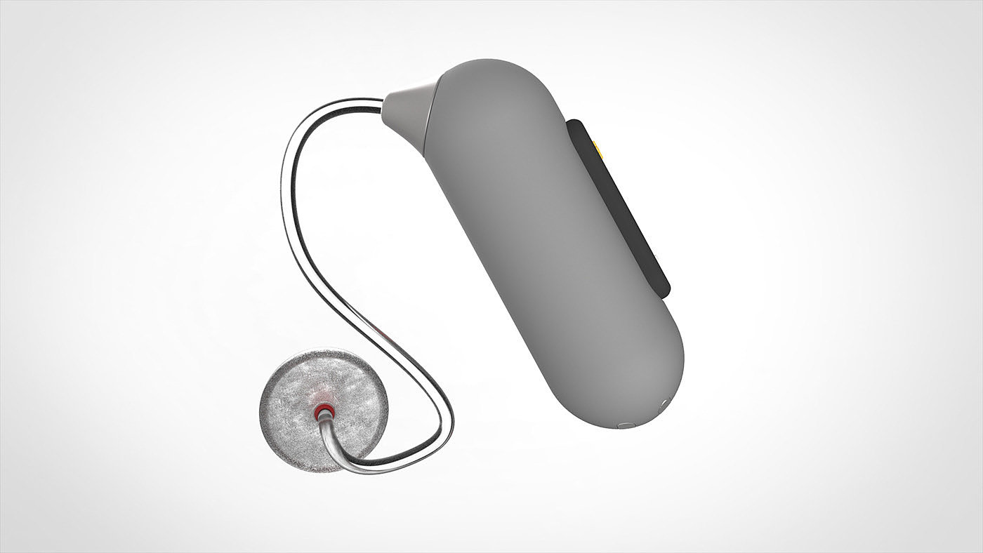 deaf-aid，concept，Hand drawn，Render，modelling，