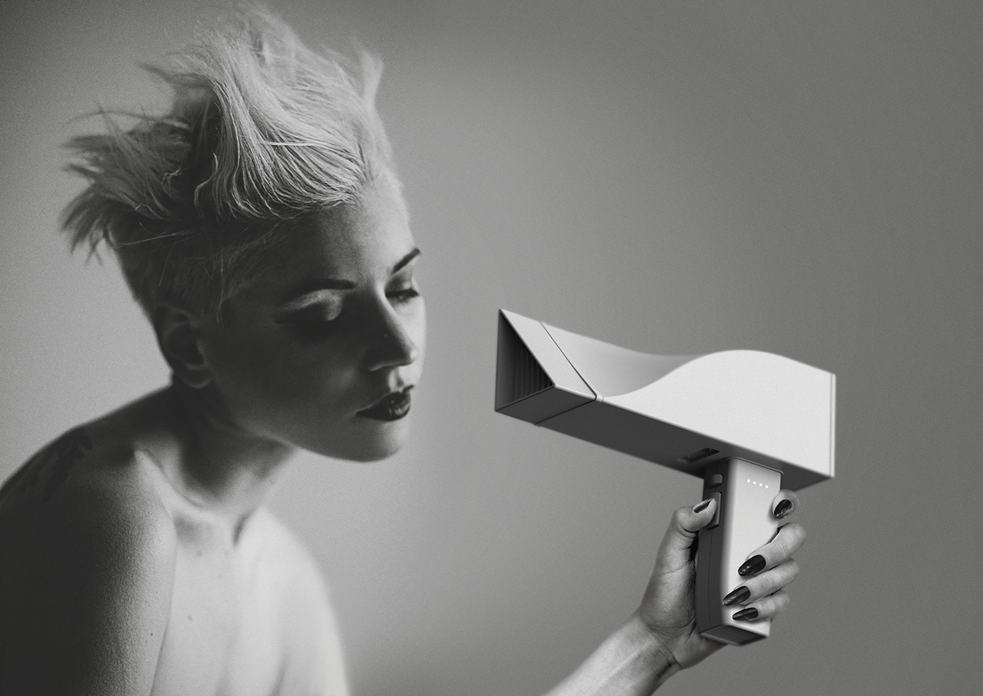 hair drier，Minimalist，white，