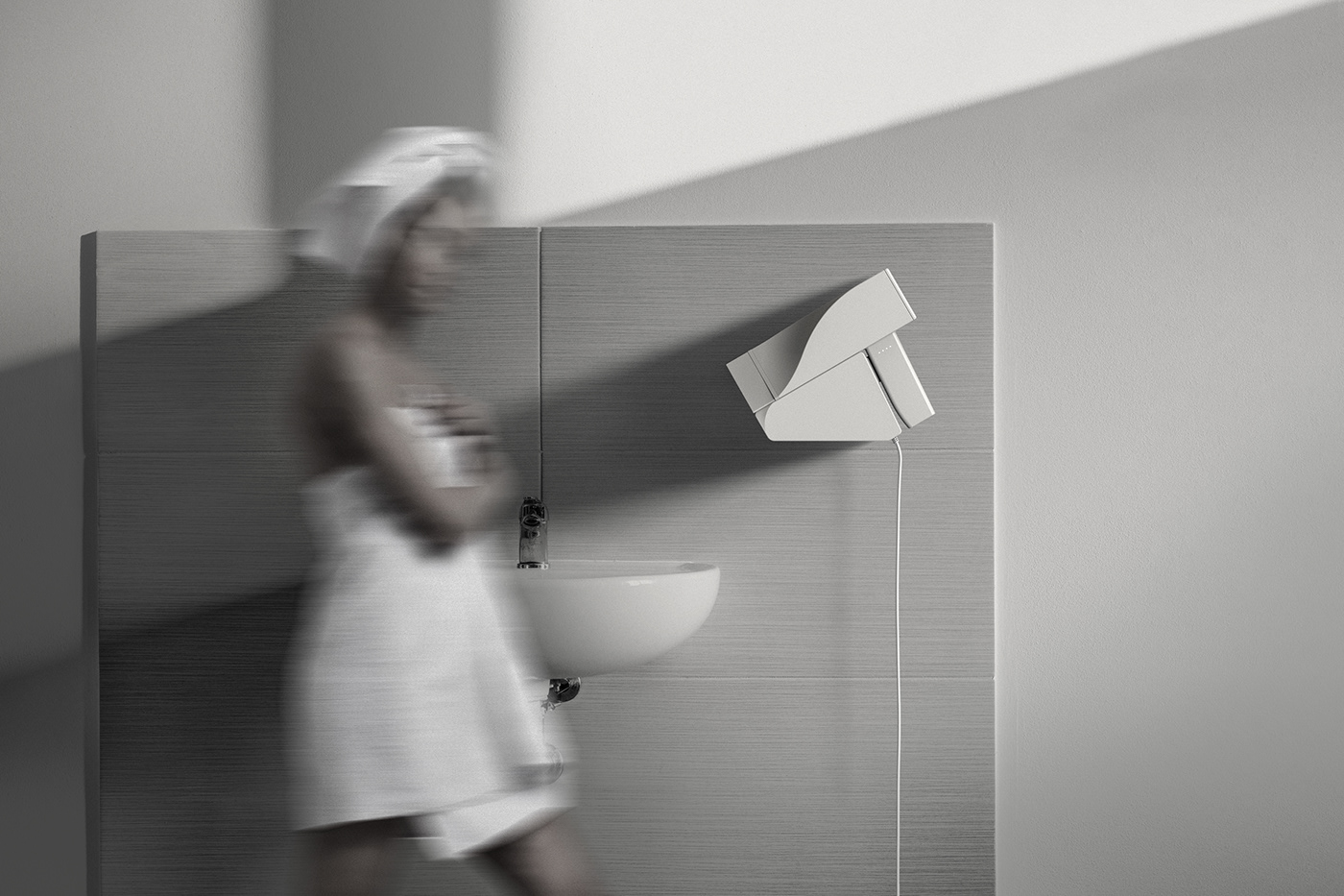 hair drier，Minimalist，white，