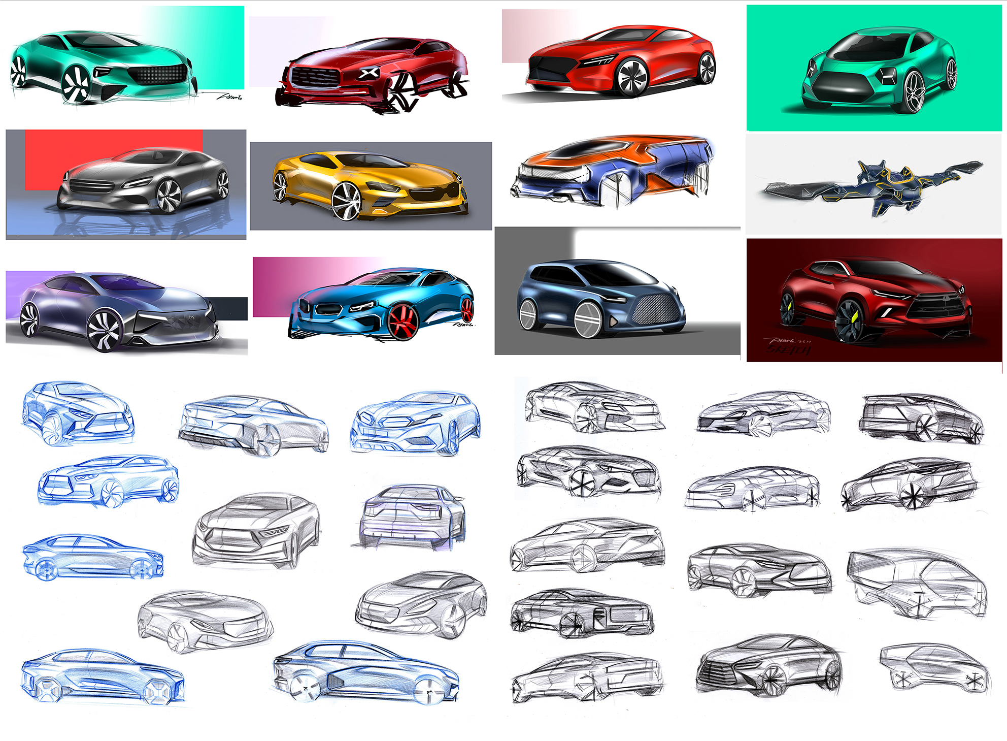 Vehicle design，Drawing, design, transportation，