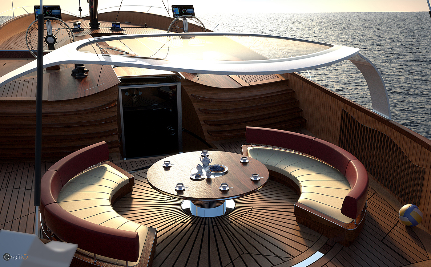 Graph，yacht，Interior，navigation，Graphene，