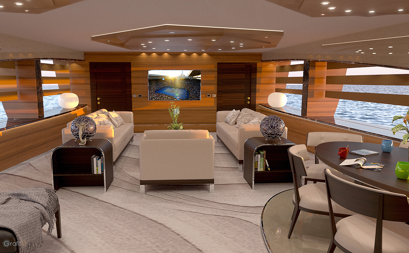 Graph，yacht，Interior，navigation，Graphene，