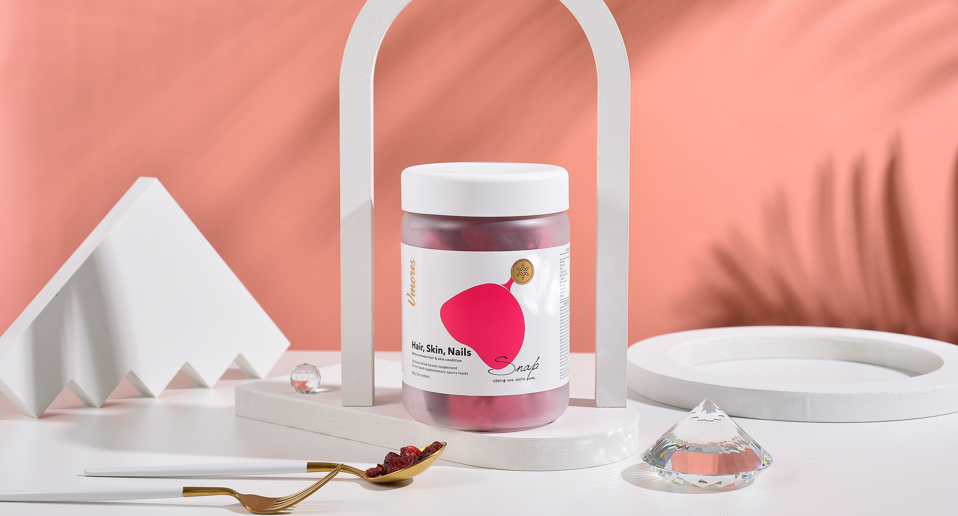 Vmores, health products, packaging design，