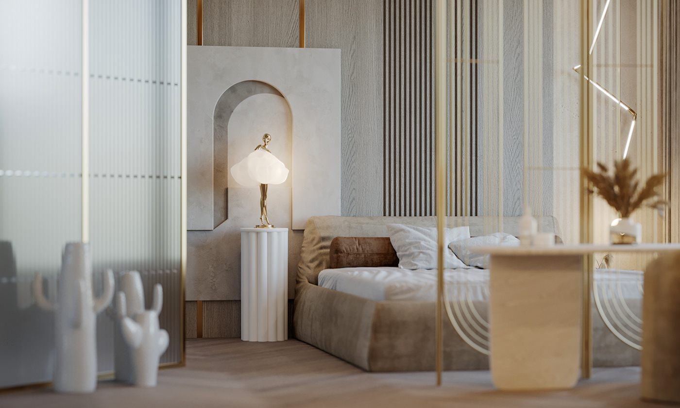 modern，Simplicity，Female bedroom，