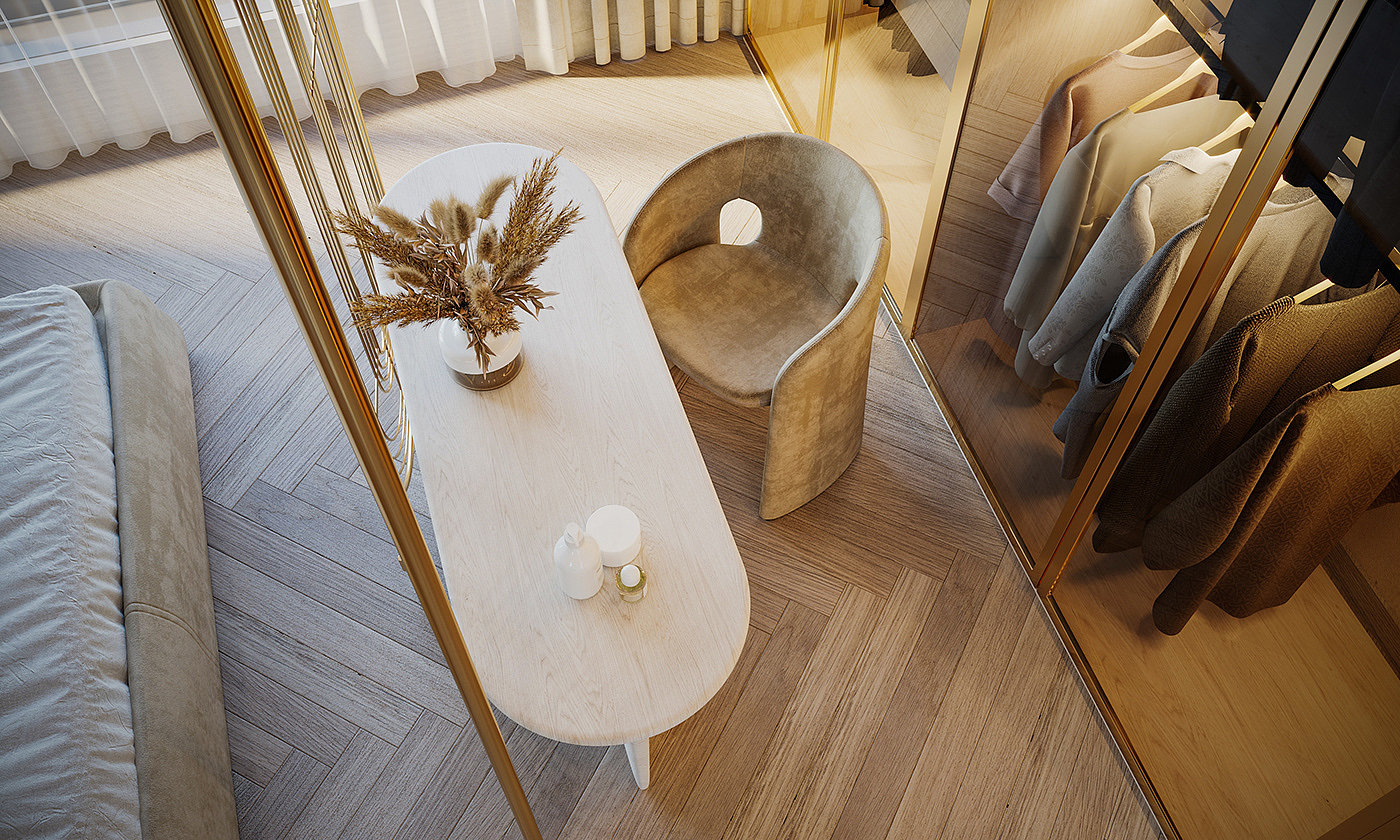 modern，Simplicity，Female bedroom，