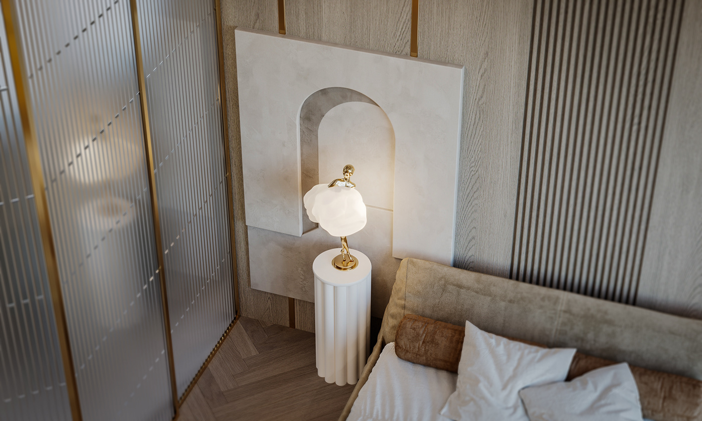 modern，Simplicity，Female bedroom，