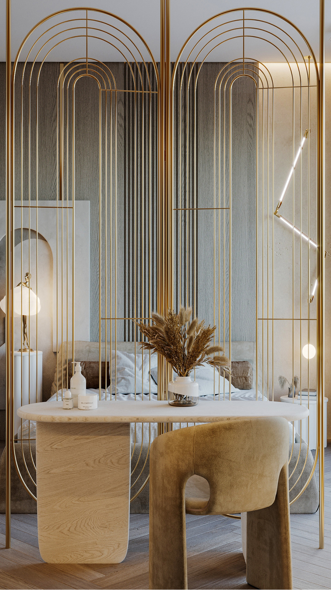 modern，Simplicity，Female bedroom，