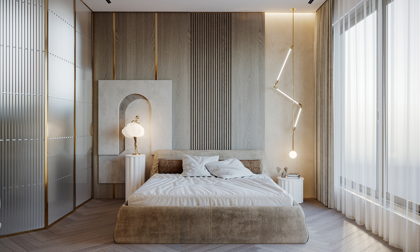 modern，Simplicity，Female bedroom，